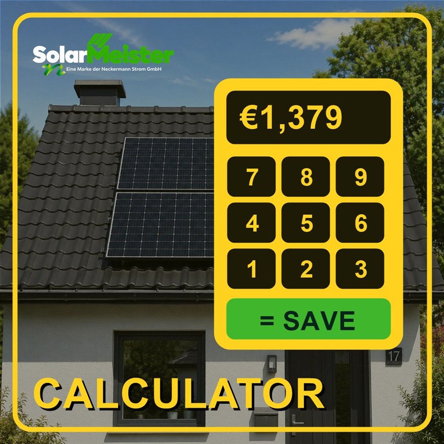 SolarMeister logo Savings calculator card