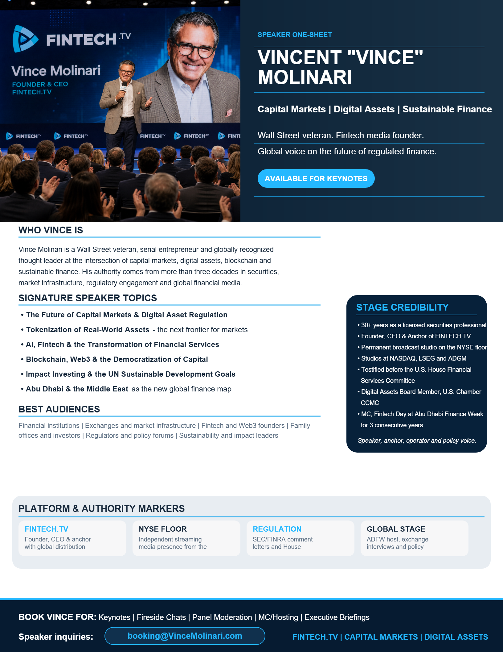 Vince Molinari Speaker One-Sheet preview
