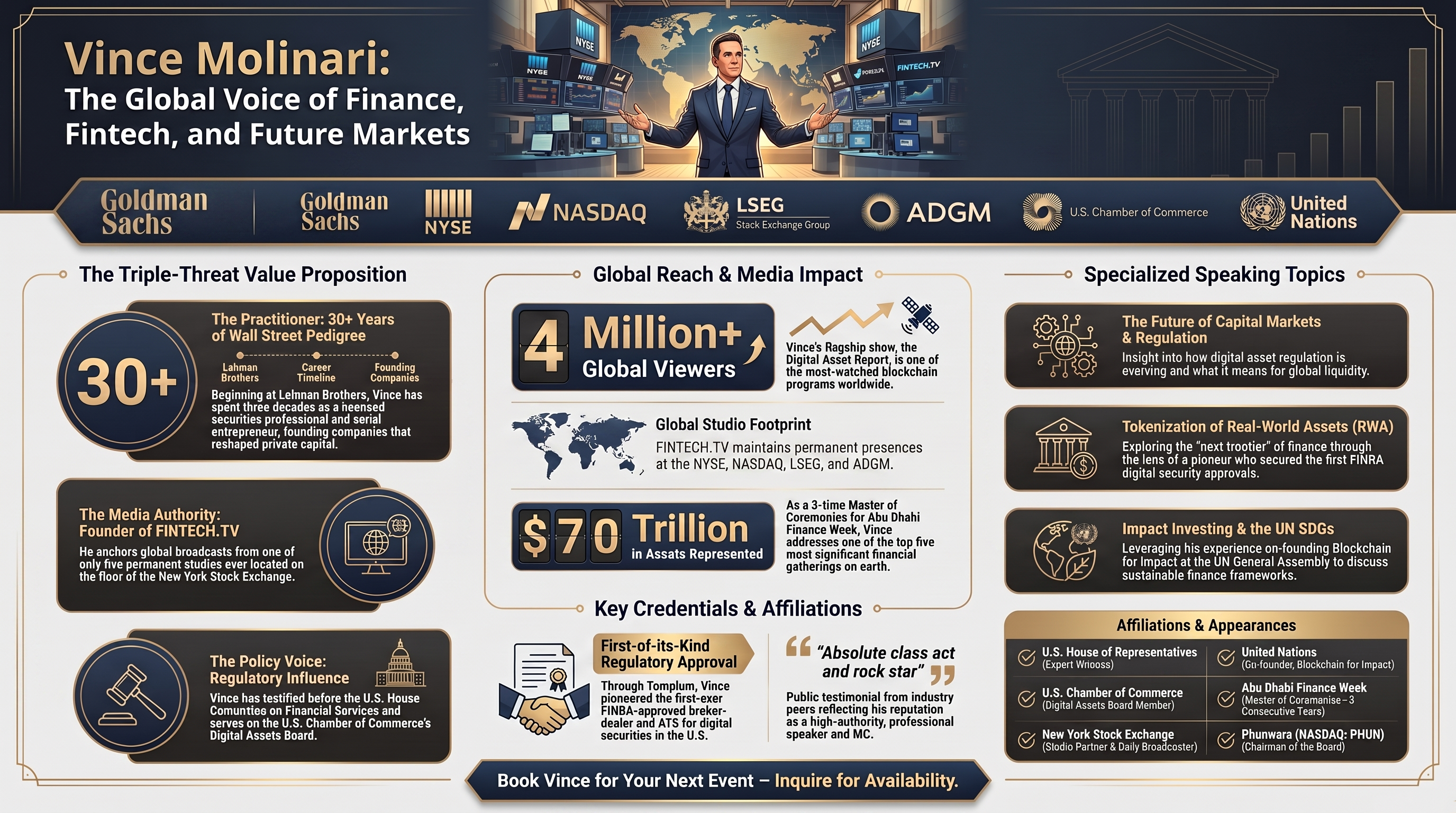 Vince Molinari visual story infographic for media packets and event promotion