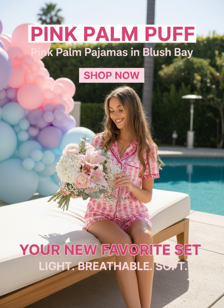 Pink Palm Pajamas in Blush Bay- (80)