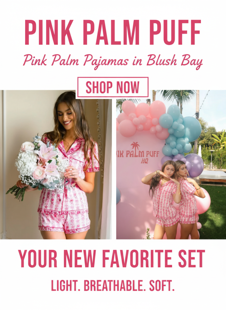Pink Palm Pajamas in Blush Bay- (88)